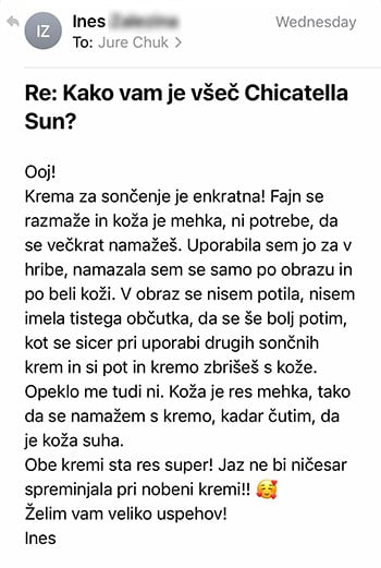 Review krema za sončenje Ines