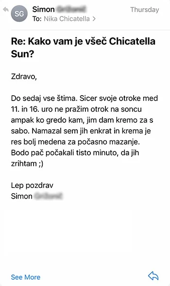 Review krema za sončenje Simon